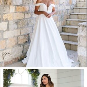 Elegant Off-Shoulder White Wedding Dress